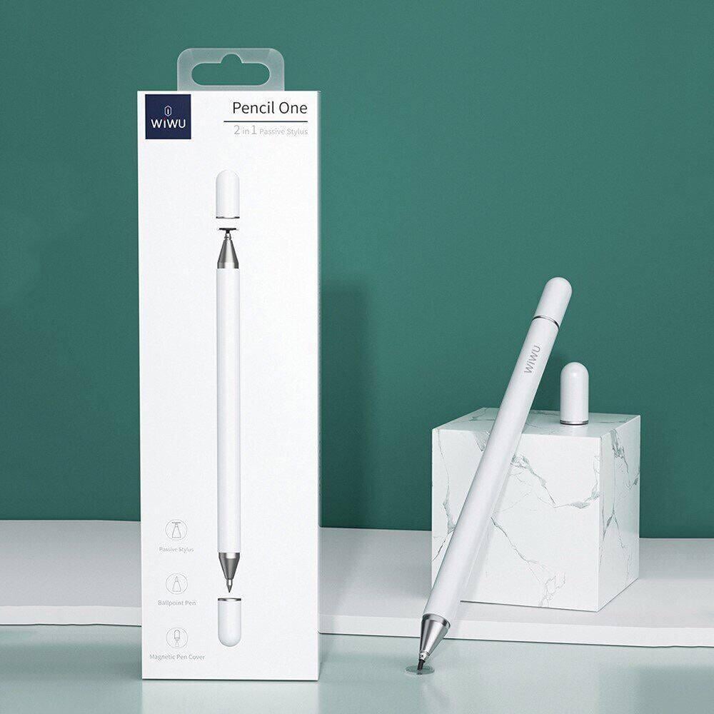 Стилус-ручка WiWU Pencil One 2в1 універсальний Білий (1923685596) Стилус-ручка WiWU Pencil One 2в1 універсальний Білий (1923685596)