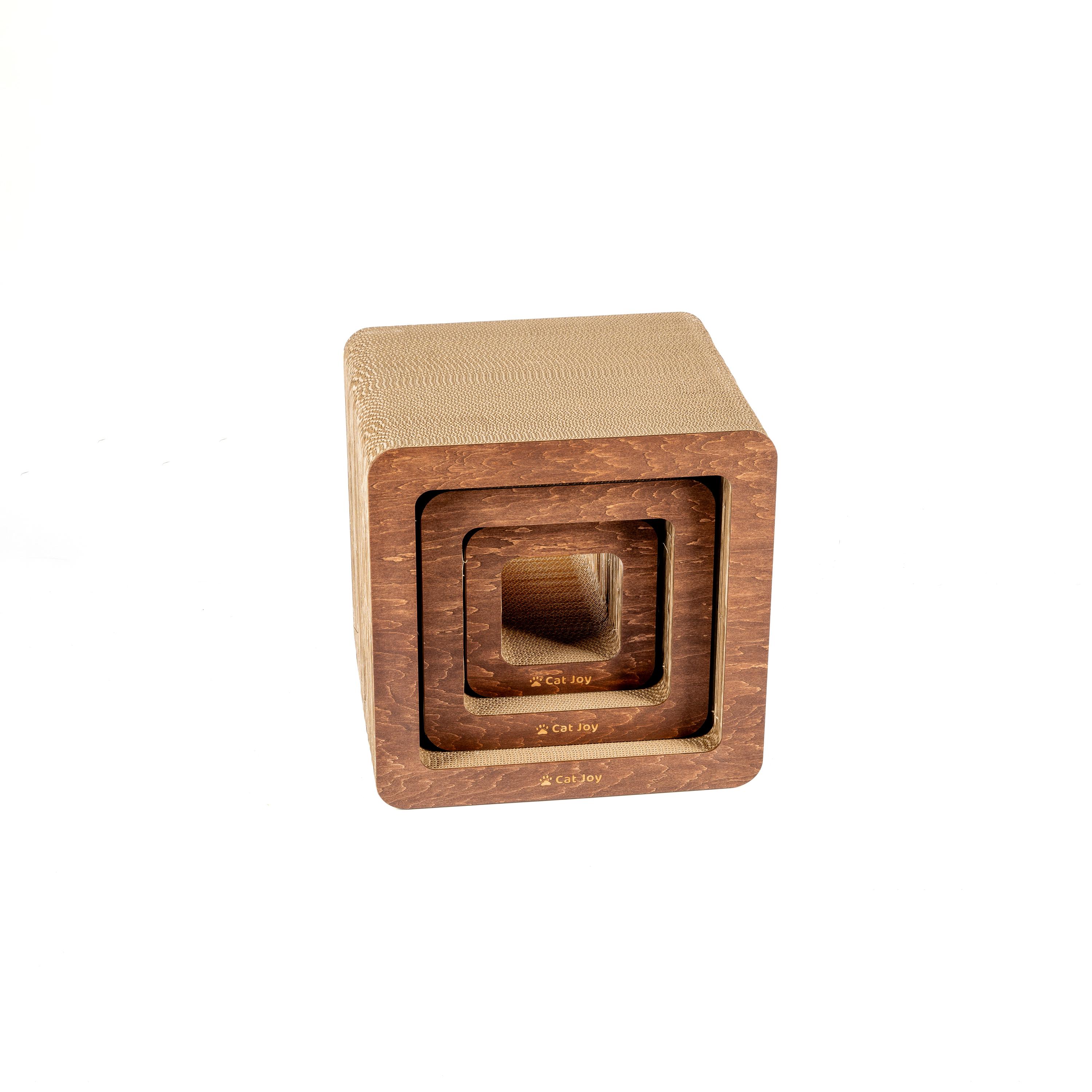 Когтеточки для кішок Cat Joy Boho з дерев'яним фасадом гофрокартон Коричневий (840300002) - фото 5 Когтеточки для кішок Cat Joy Boho з дерев'яним фасадом гофрокартон Коричневий (840300002) - фото 5