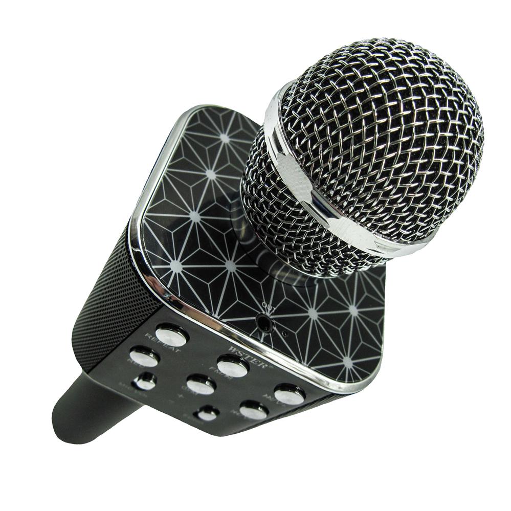 Мікрофон-караоке Wster WS-1688 для дітей з USB Bluetooth з колонкою Black (120.158) - фото 4