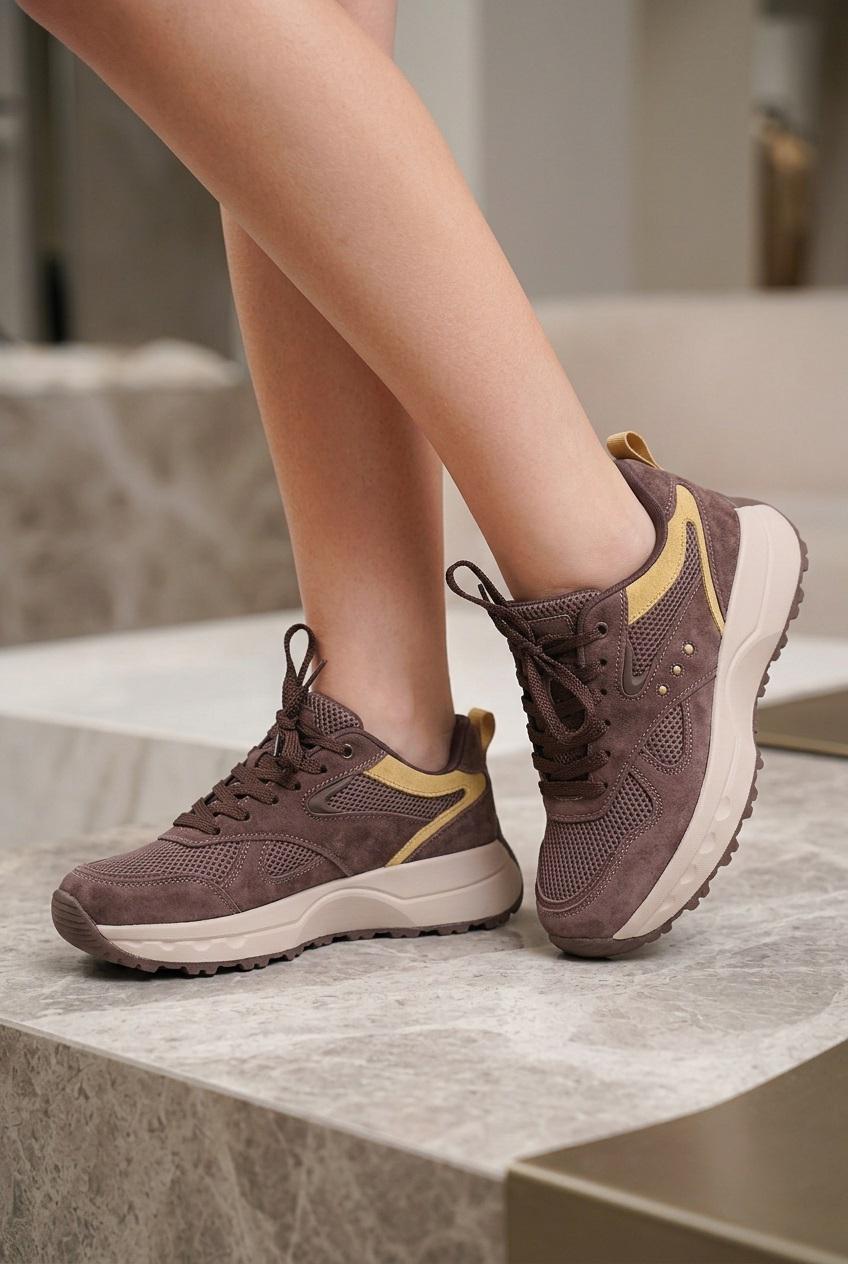 Кроссовки женские Where Uwear 351159 натуральная замша р. 41 Коричневый Кроссовки женские Where Uwear 351159 натуральная замша р. 41 Коричневый