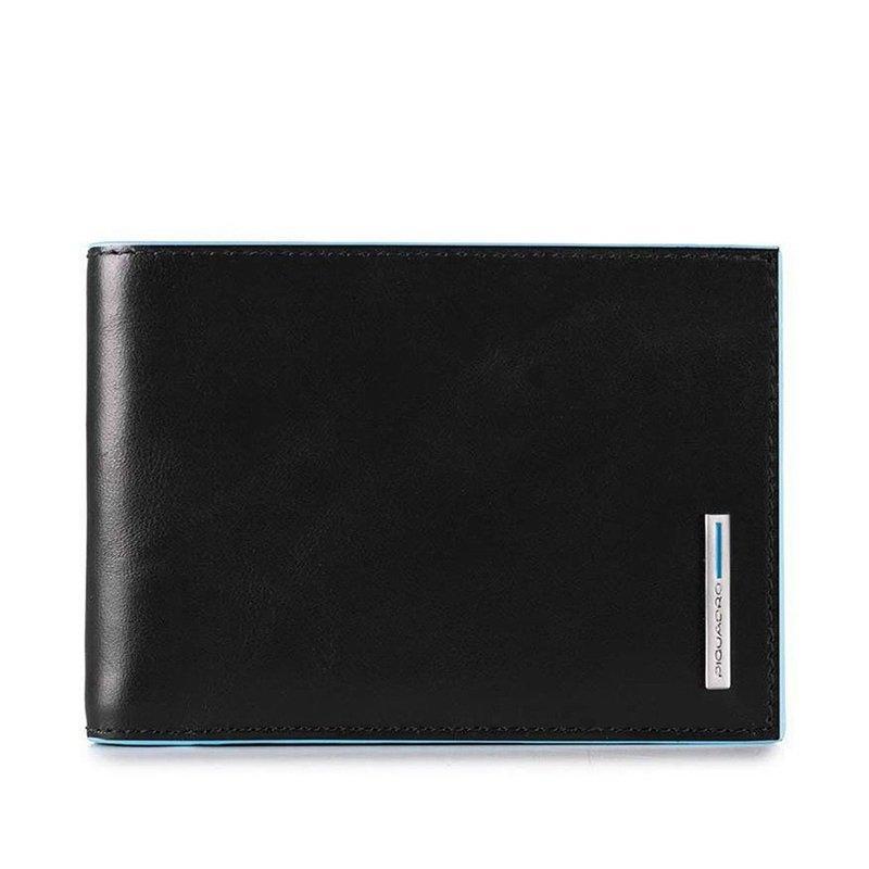 Портмоне кожаное Piquadro с RFID защитой Blue Square Black (PU1517B2_N)