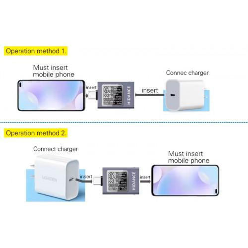 USB-тестер Hidance HDC-085C із OLED-дисплеєм і зарядними протоколами (8e357eb8) - фото 7