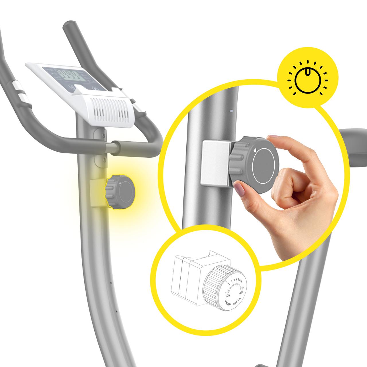 Велотренажер магнитный Cornix Hanna White/Grey (2670212071) - фото 6 Велотренажер магнитный Cornix Hanna White/Grey (2670212071) - фото 6