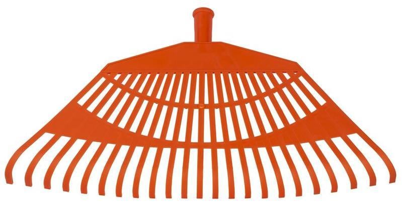 Грабли для листя R144 без ручки пластик 23 зуба Помаранчевий