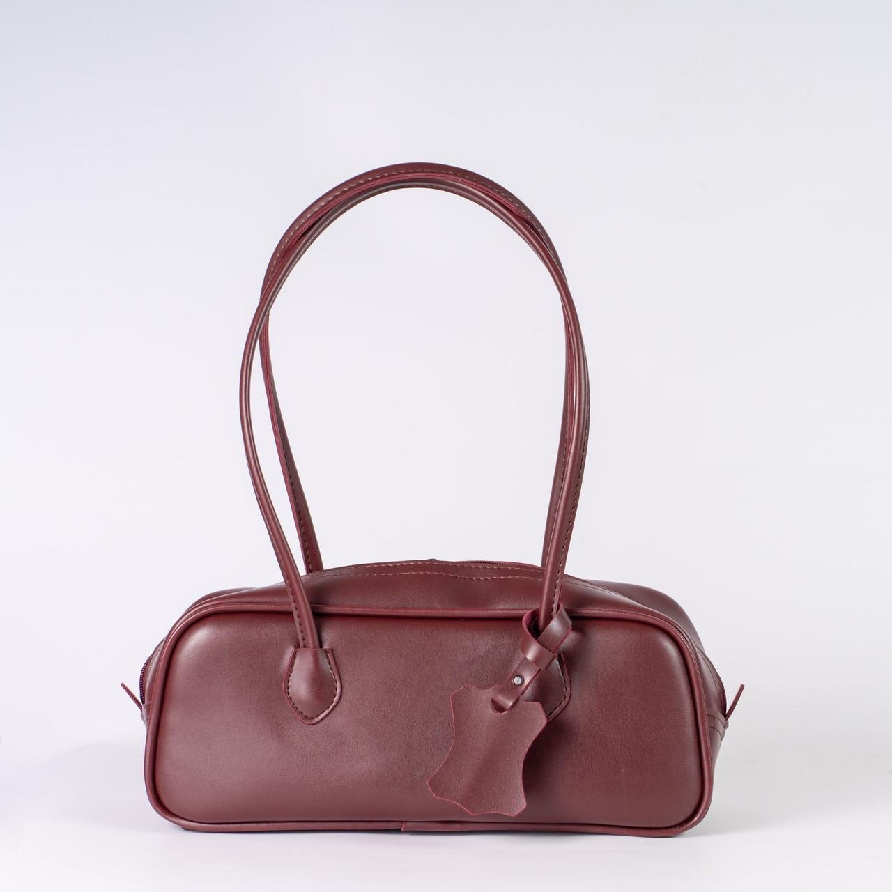 Сумка женская багет из экокожи XENIA №01-25 Бордовый