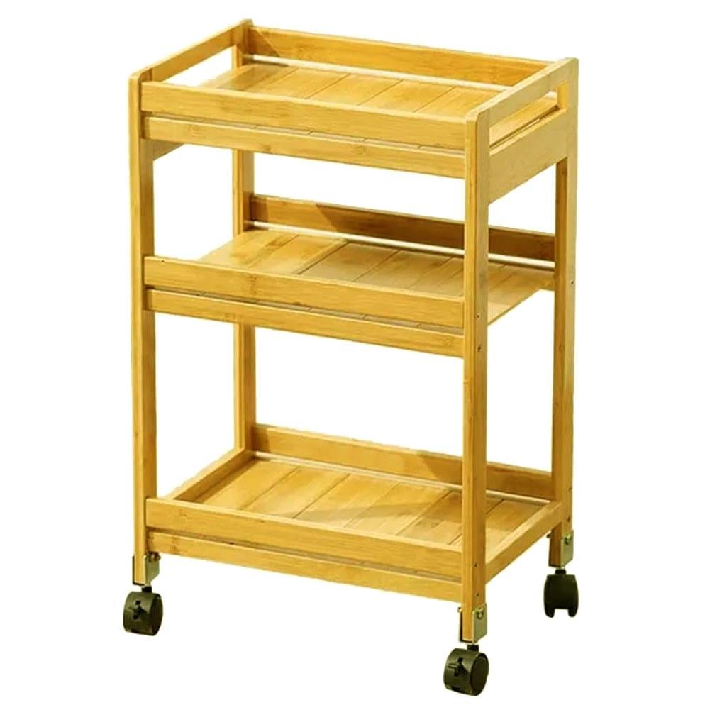 Этажерка для ванной из дерева на колесиках Осиан Карри (АБТ-004903)