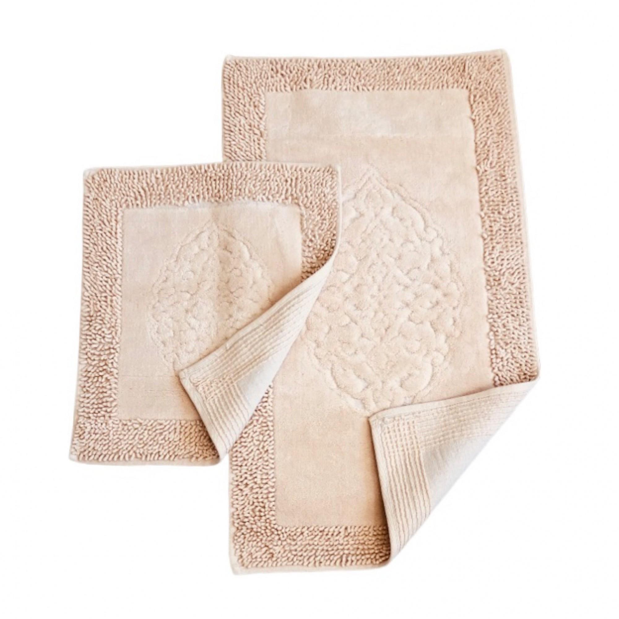 Коврики для ванны и туалета Zerya без выреза хлопок 60х100 см Бежевый (563 Kha) - фото 2 Коврики для ванны и туалета Zerya без выреза хлопок 60х100 см Бежевый (563 Kha) - фото 2