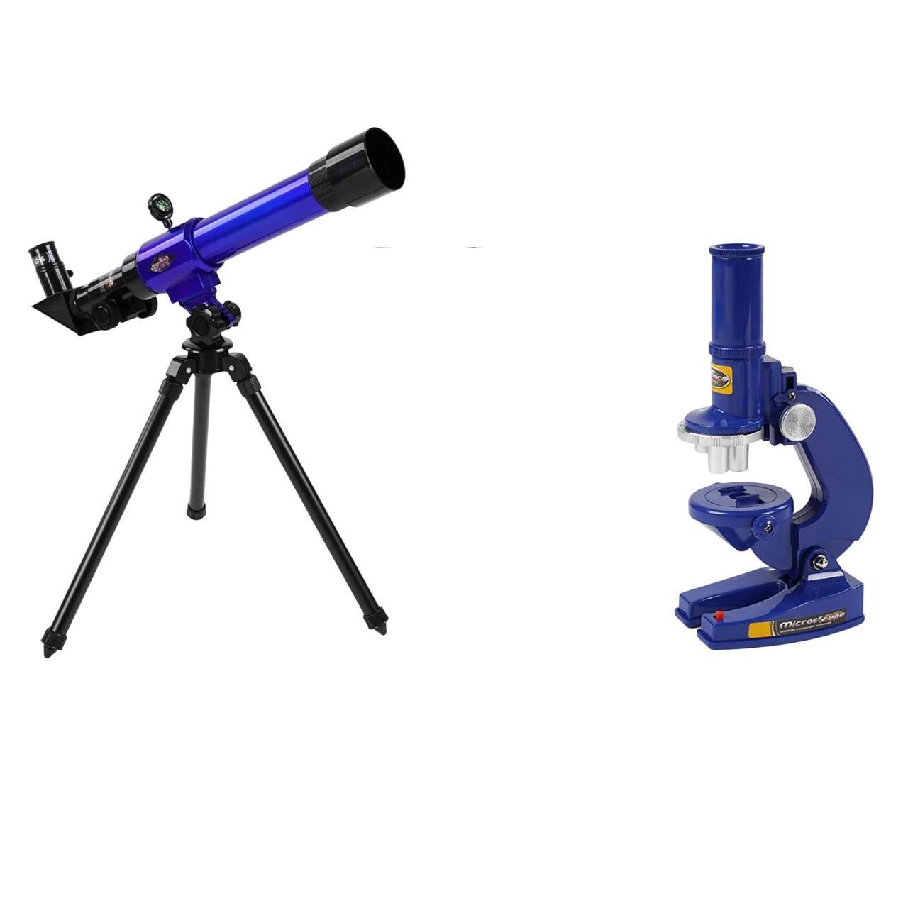 Набор оптических приборов телескоп/микроскоп Blue (5719)