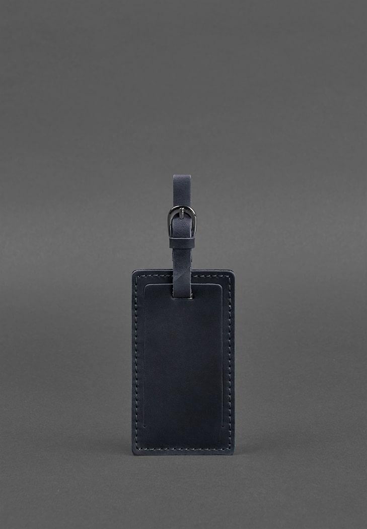 Бирка кожаная для багажа 3.0 Crazy Horse Темно-синий (A-026883)