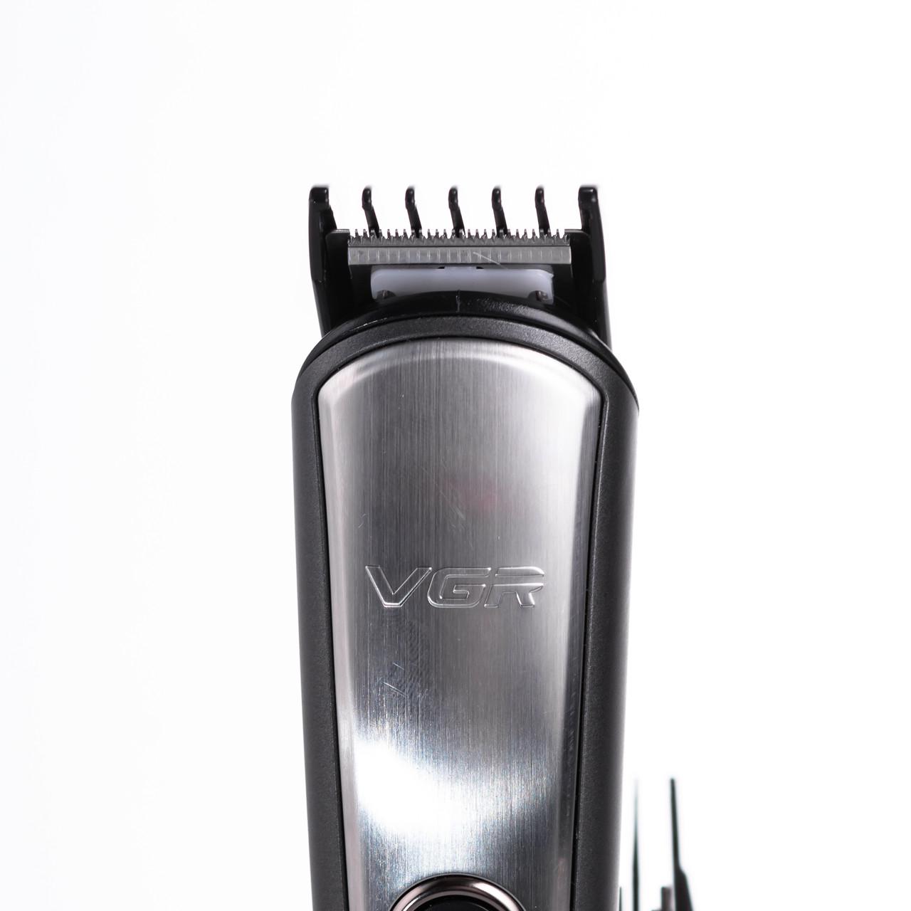 Набор для стрижки VGR V-105 волос 5в1 машинка/триммер/бритва (7360) - фото 14