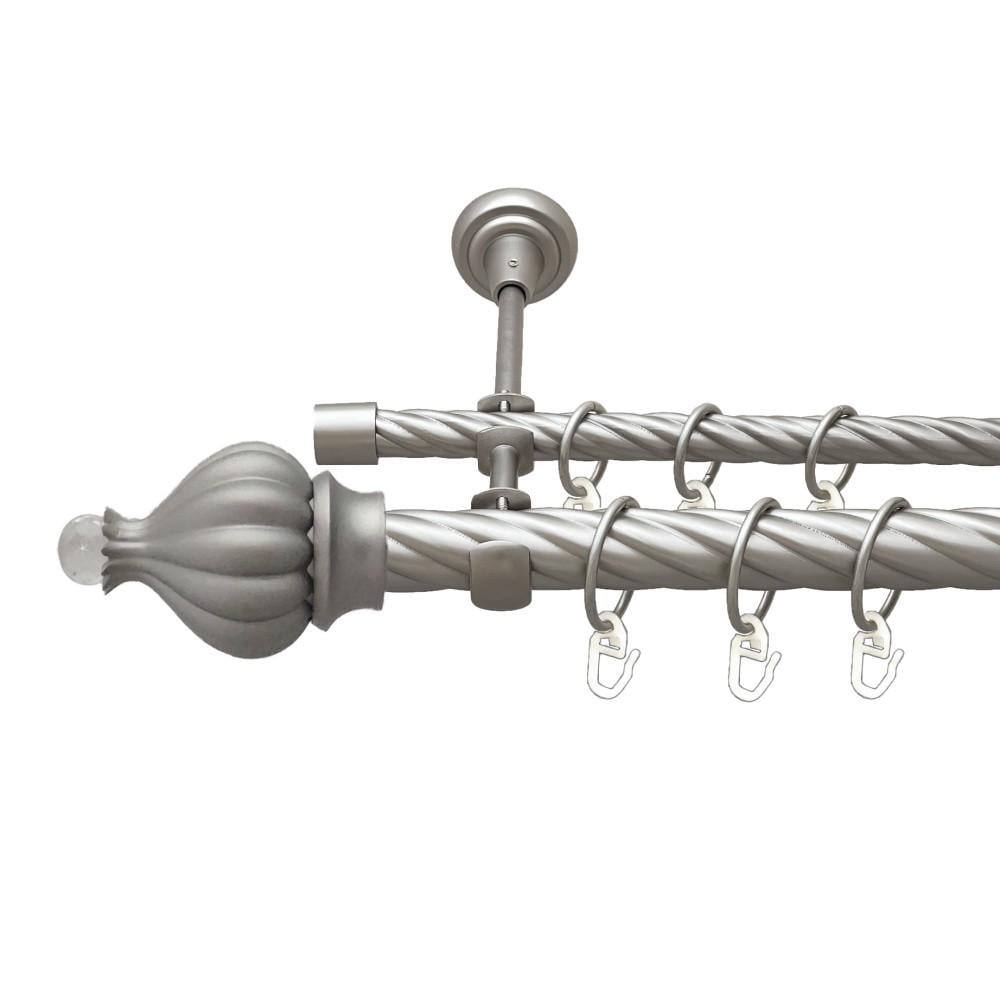 Карниз Orvit Таджа-Кристалл двухрядный скрученный 160 см Сатин (00-00023600)