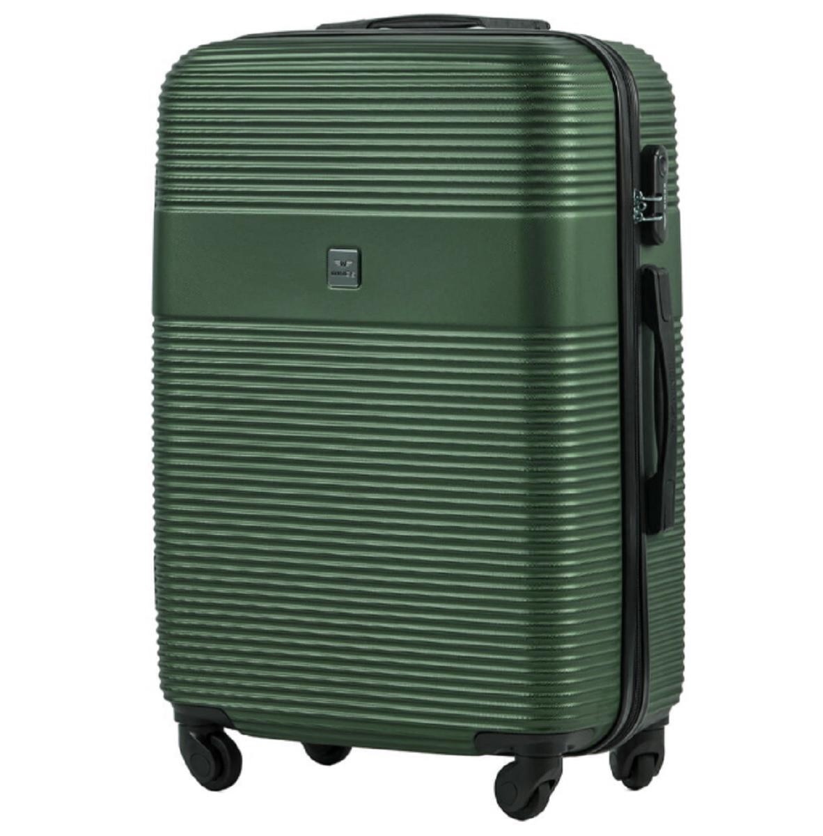 Чемодан Wings 5398 средний пластиковый Темно-зеленый (Wp00590)