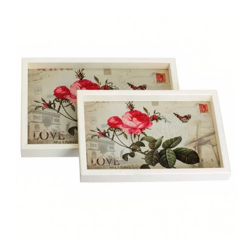 Поднос кухонный Empire деревянный комплект 2 шт. (543190)