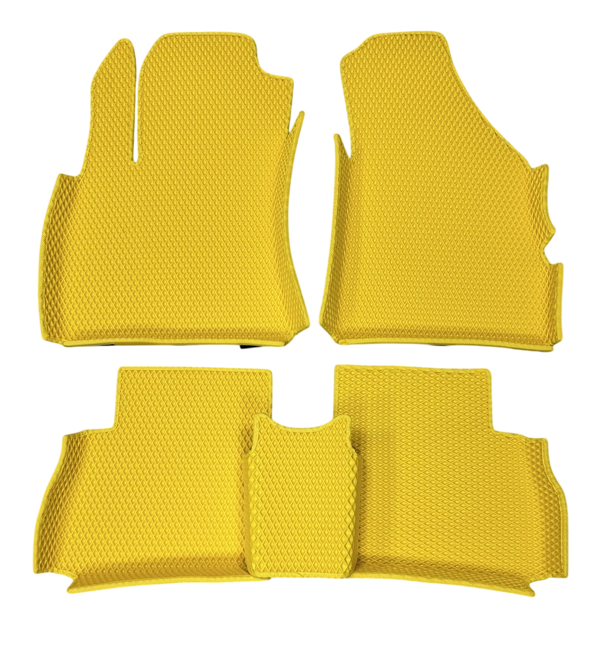 Коврики EVA с бортиками в салон для Fiat Doblo 2010+ гг. Желтый (2082594379)