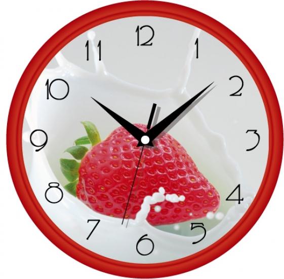 Годинник настінний UTA Classic Полуничка 30x30 см Red (118053)