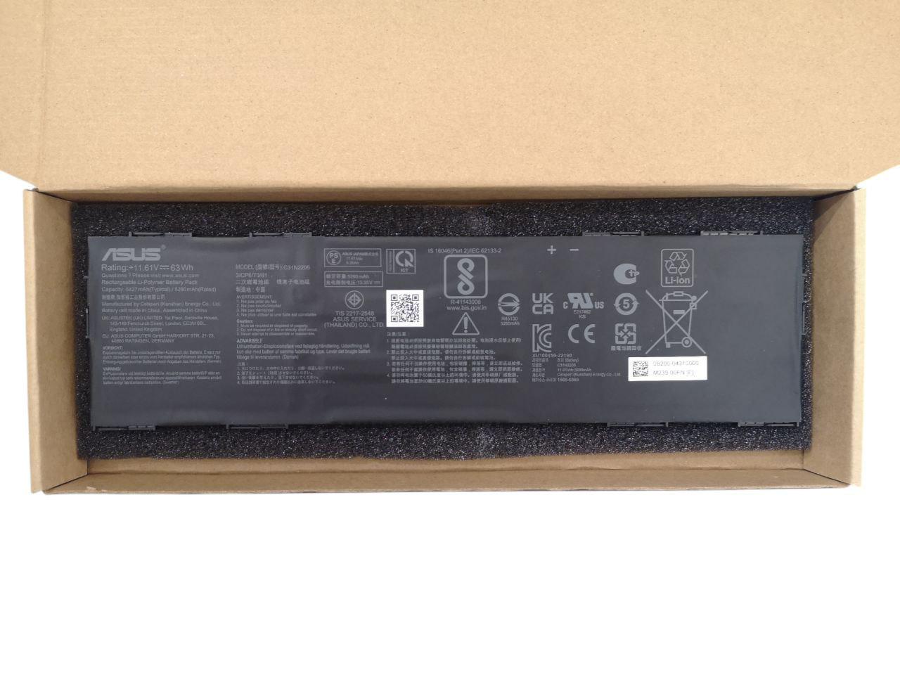 Аккумулятор для Asus Chromebook Flip CX3 CX3401FBA/CM34 CM3401FFA/C31N2205 5427 mAh 63Wh