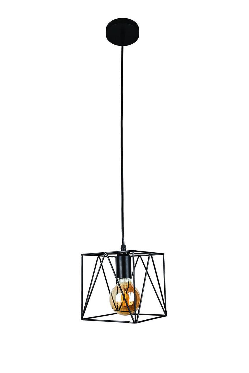 Подвесной светильник Levistella 756PR103F-1 BK с металлическим плафоном Черный (1887931203)