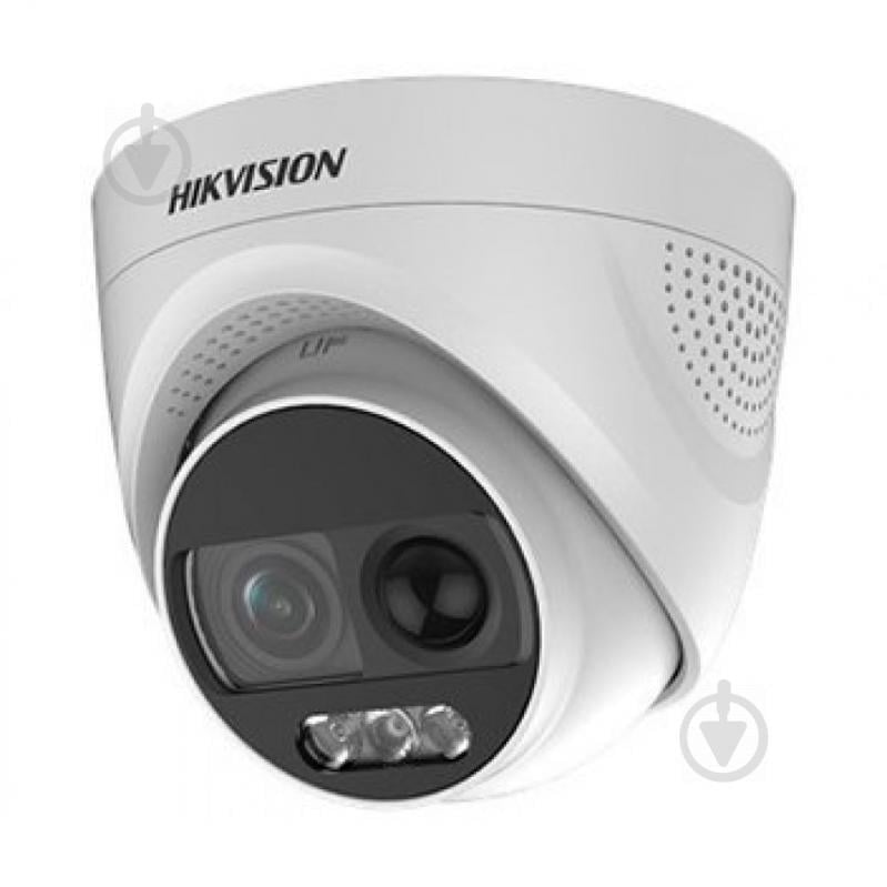 HD-TVI видеокамера 2 Мп Hikvision DS-2CE72DFT-PIRXOF (3.6 мм) ColorVu с PIR датчиком и сиреной для системы видеонаблюдения