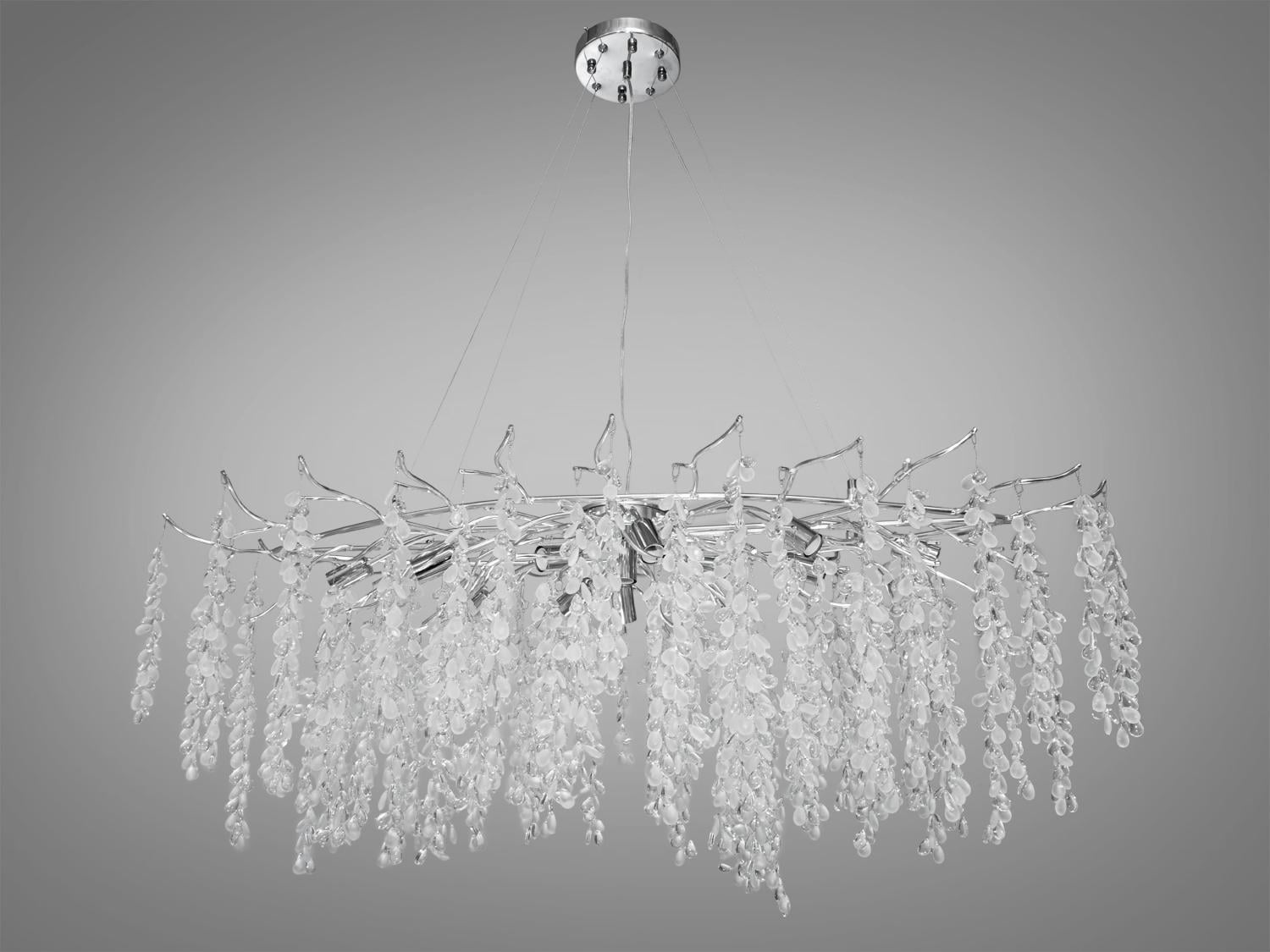 Люстра подвесная хрустальная Diasha 603-L1200CH современная Хром