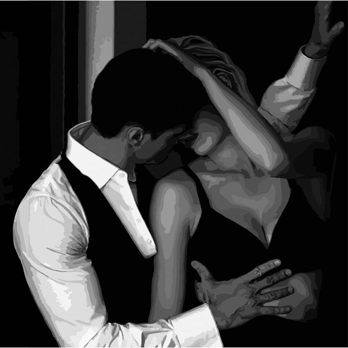 Картина по номерам Ідейка Люди Пламя страсти 40х40 см (KHO4633)