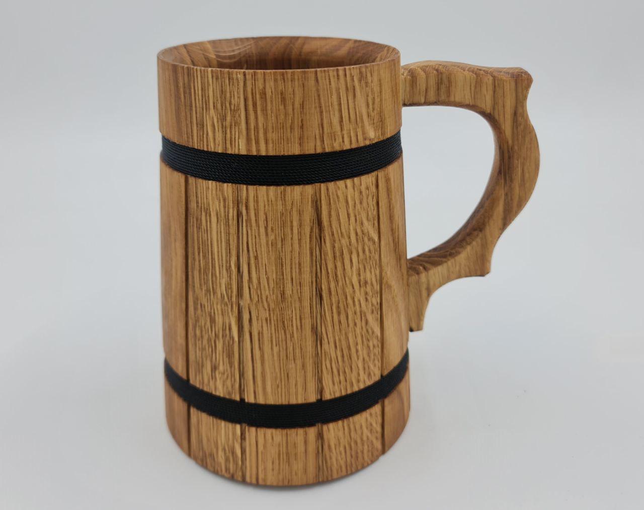 Кухоль для пива з дерева 0,5 л Коричневий (28410015)