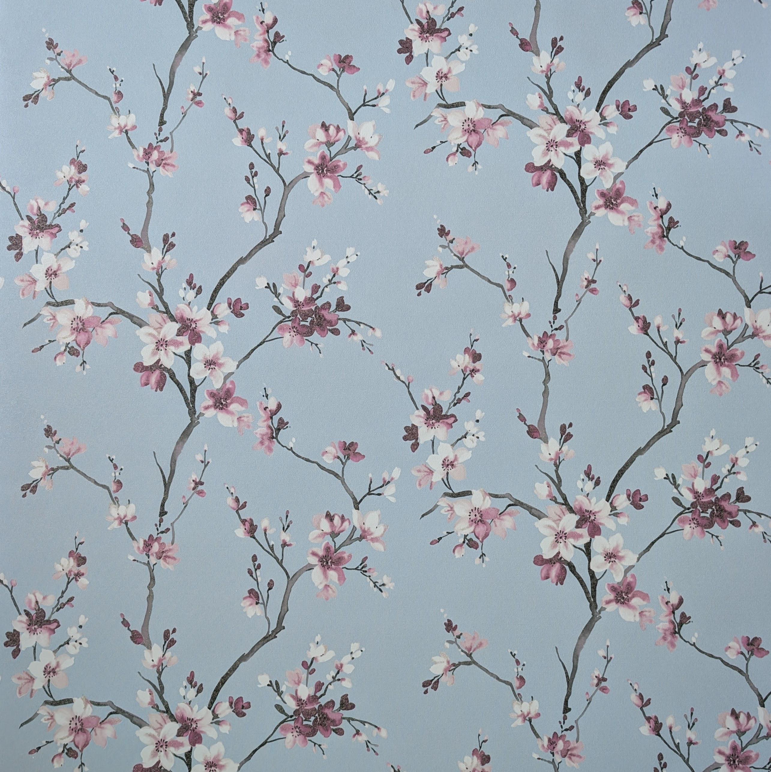 Обои виниловые на флизелиновой основе A.S. Creation Premium 38500-5 Деревья 1 м Голубой (28446522)