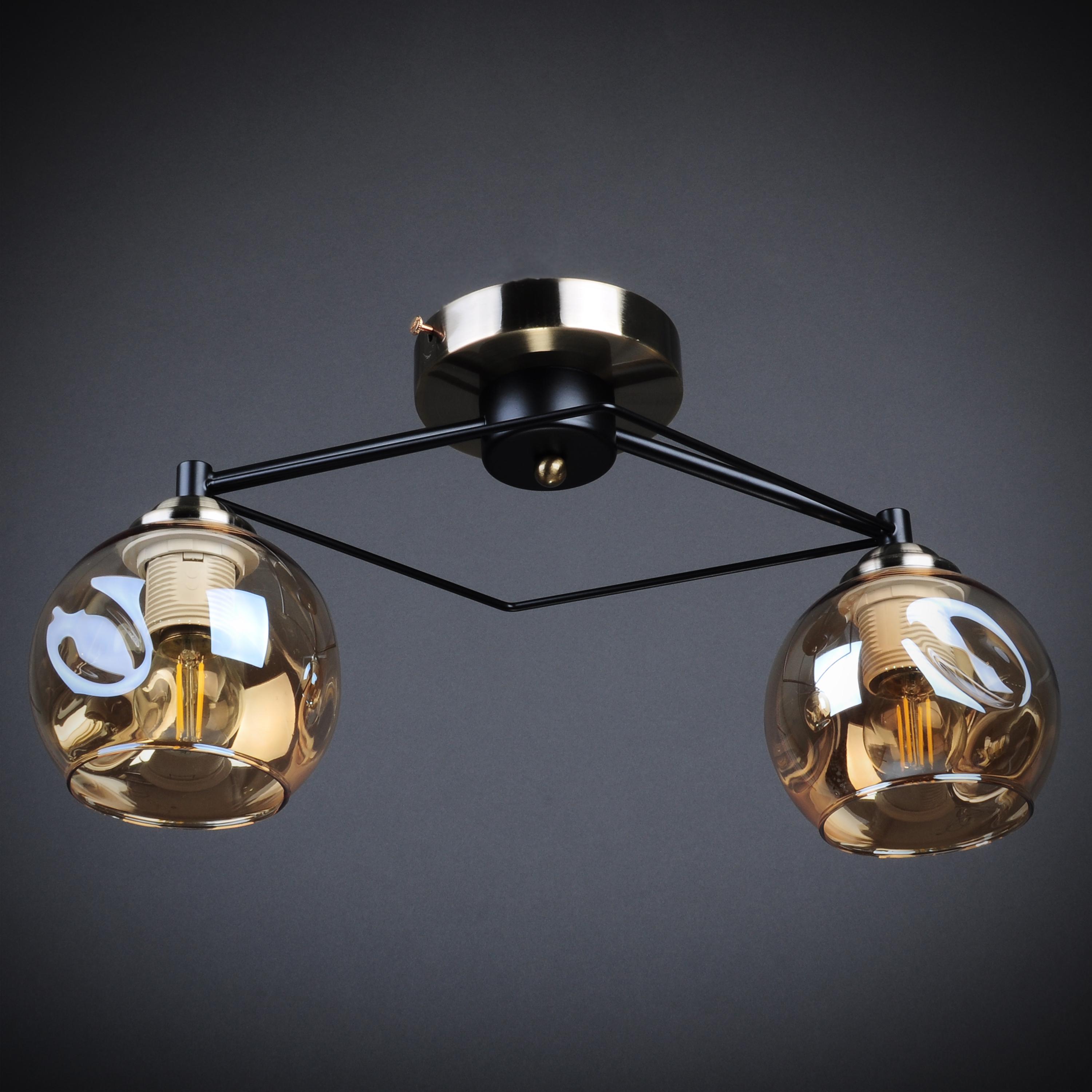 Стельова люстра Light House DL-17237/2 Чорний/Бронзовий Стельова люстра Light House DL-17237/2 Чорний/Бронзовий