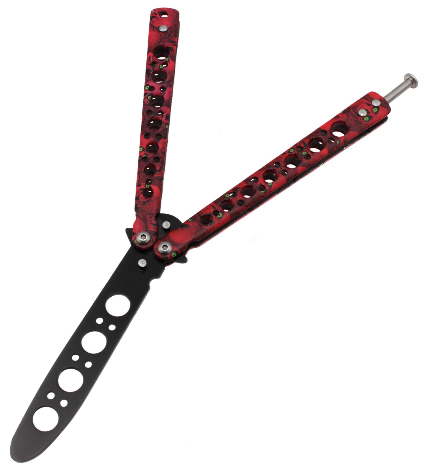 Нож-бабочка тренировочная Skall 301-2 Ярко-красный (17672) - фото 2