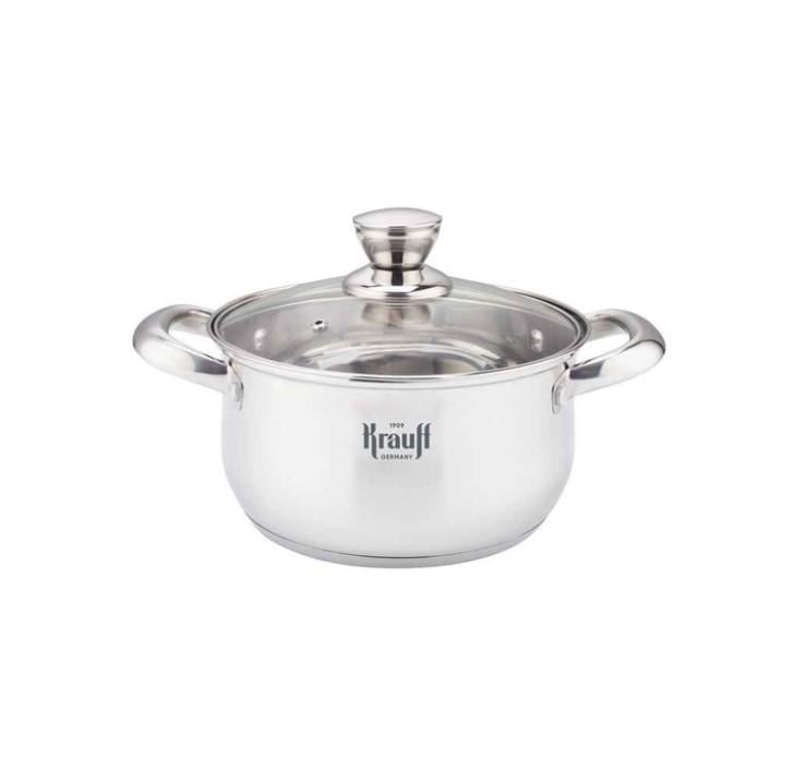 Кастрюля Krauff со стеклянной крышкой 18 см 2,5 л (e4810b9e)