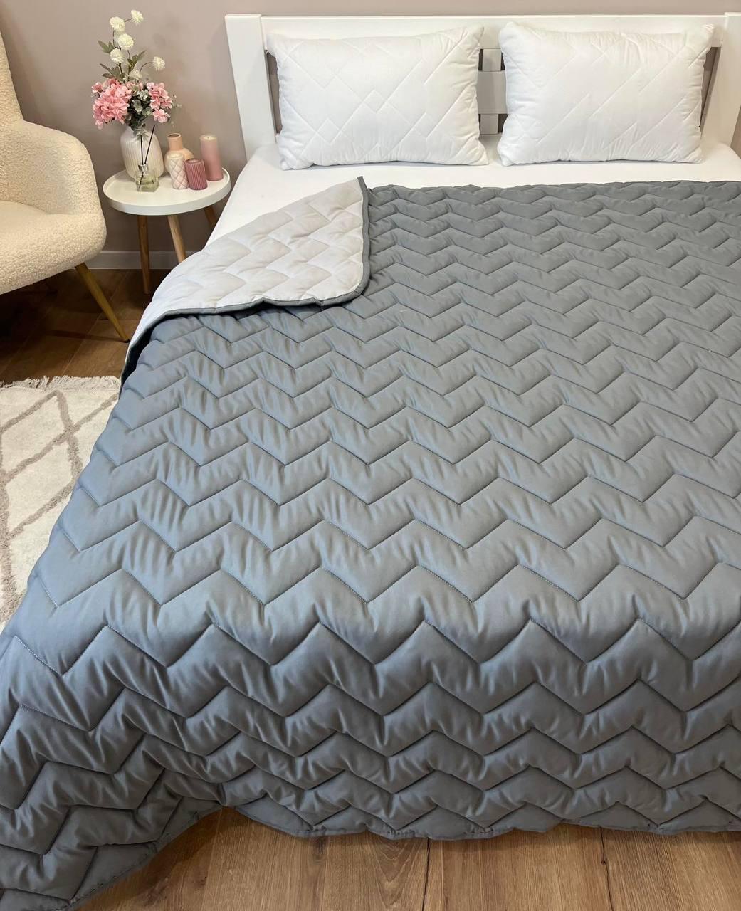 Одеяло для аллергиков с искусственным наполнителем двуспальное 180х210 см Серый (П4К-al-lito25-001-02)