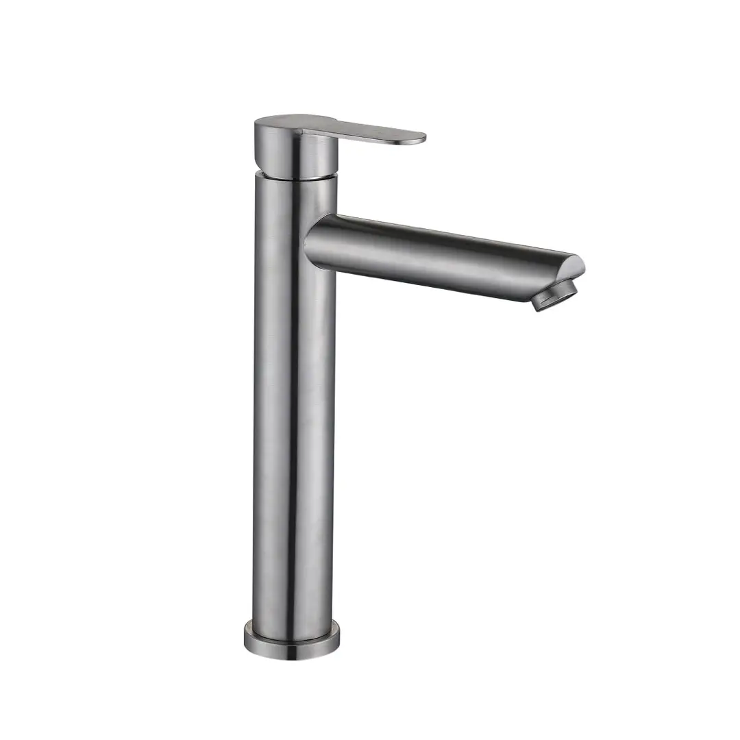 Змішувач для умивальника Frap F10801-2 високий Нержавіюча сталь (1035774)