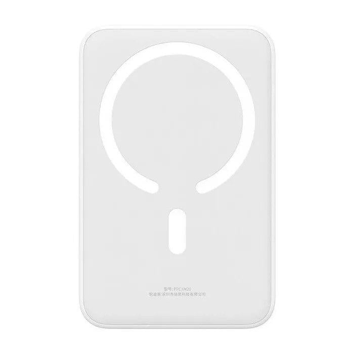 Повербанк BASEUS Magnetic Mini 20000mAh 20W з бездротовою зарядкою Qi 15W White (PPCX150002)