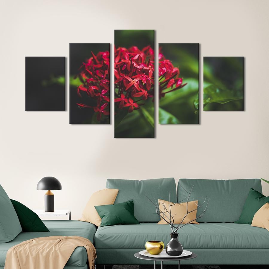 Картина на холсте Лесной красный цветок 187x94 см (913-52)
