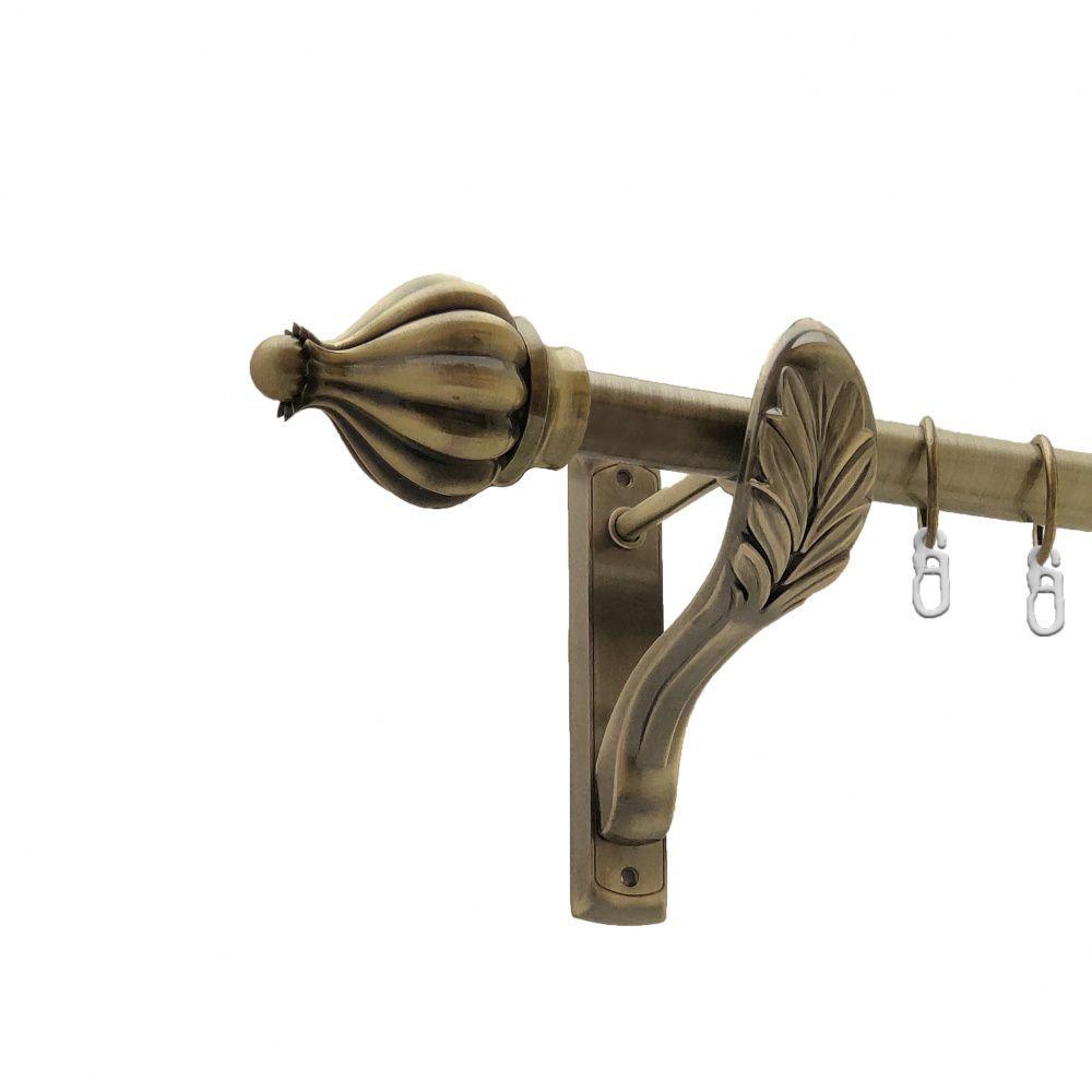 Карниз Orvit Таджа однорядный гладкий 25 мм 160 см Антик (4224721)