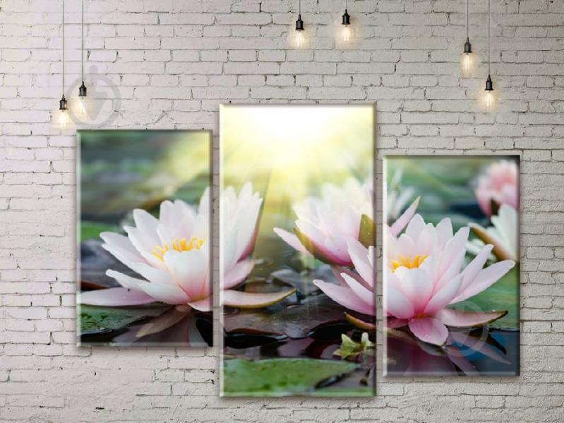 Модульная картина ArtStar цветы Кувшинки ADFL0111 размер 70 х 105 см