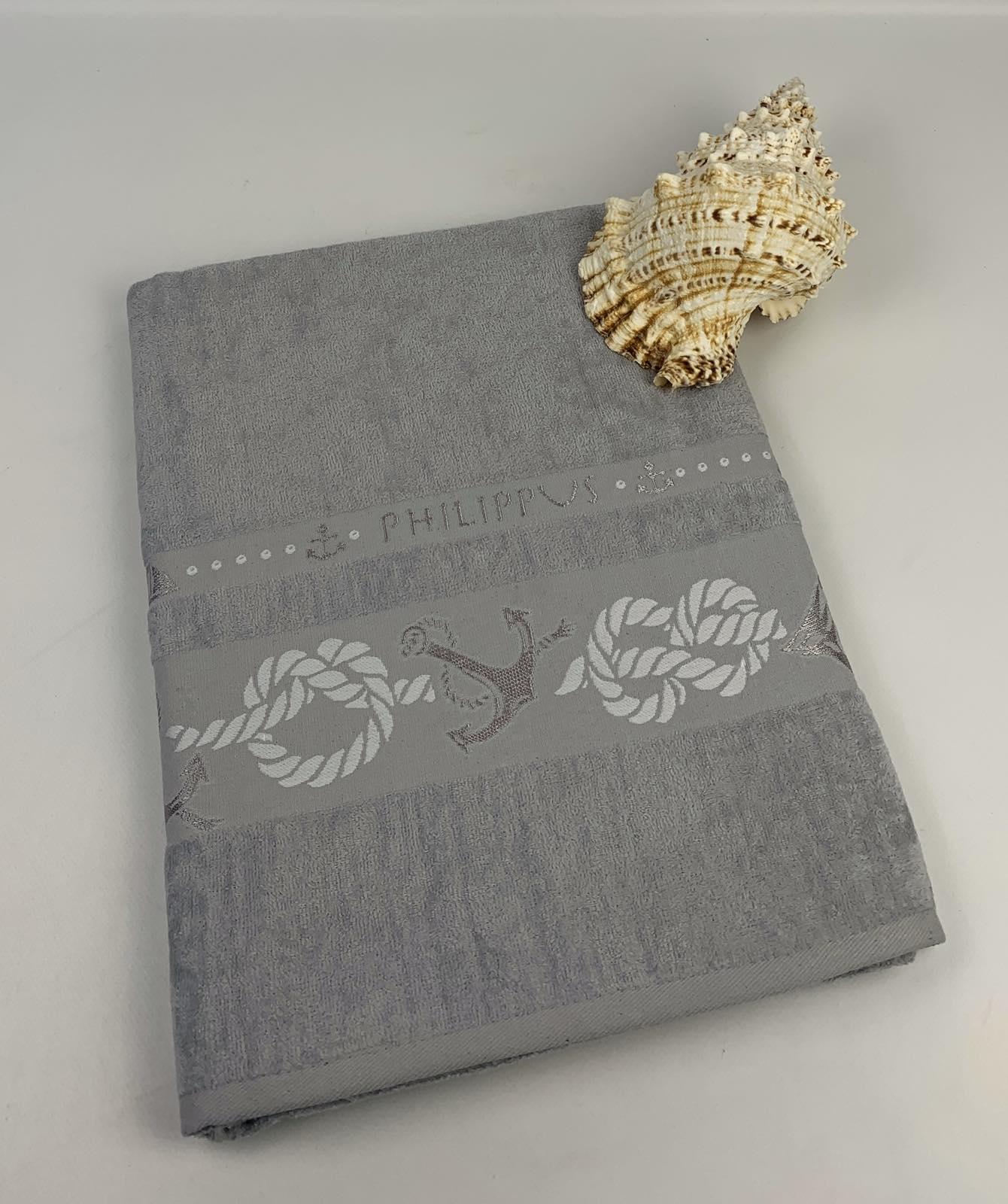 Полотенце пляжный Philippus E898 90x170 см Светло-серый (CN29942)