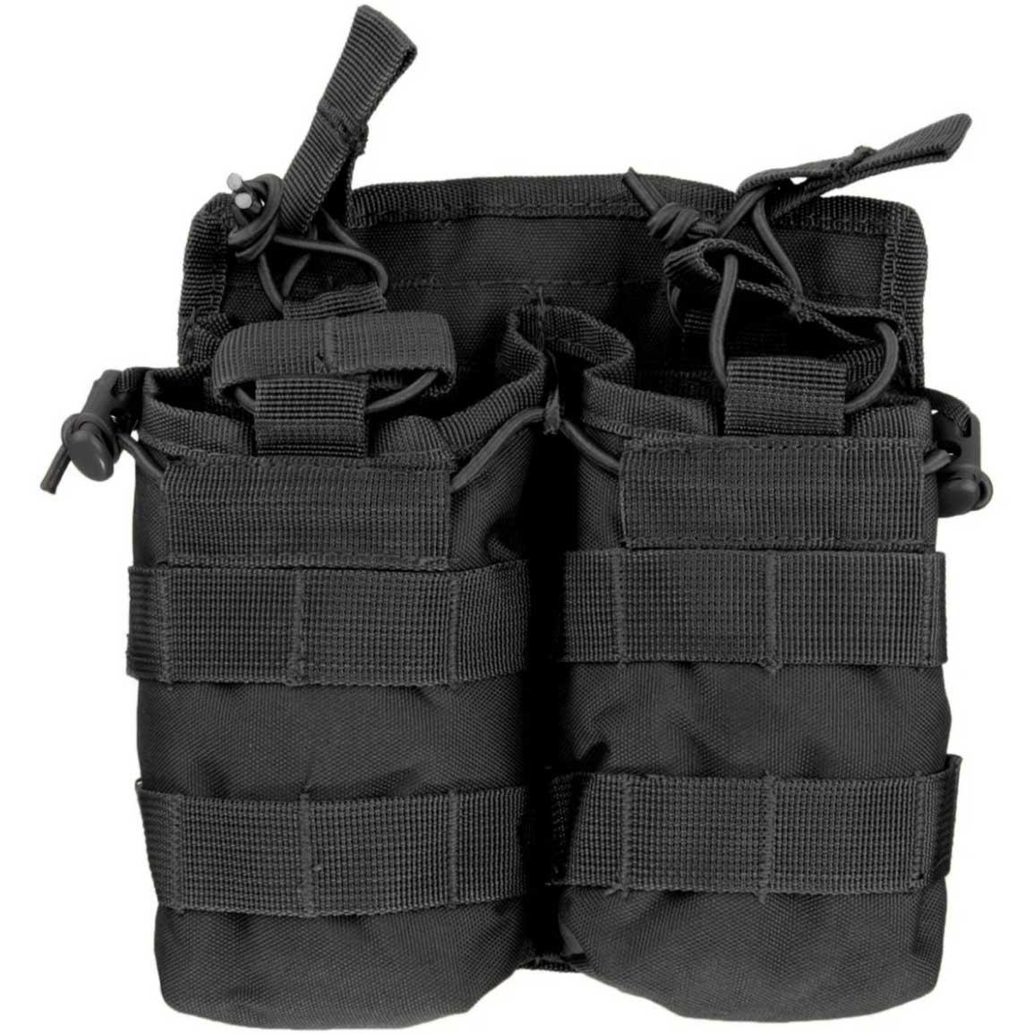 Сумка-подсумок Mil-Tec Open Top Magazine Pouch для 2-х магазинов 180х70х185 мм Black