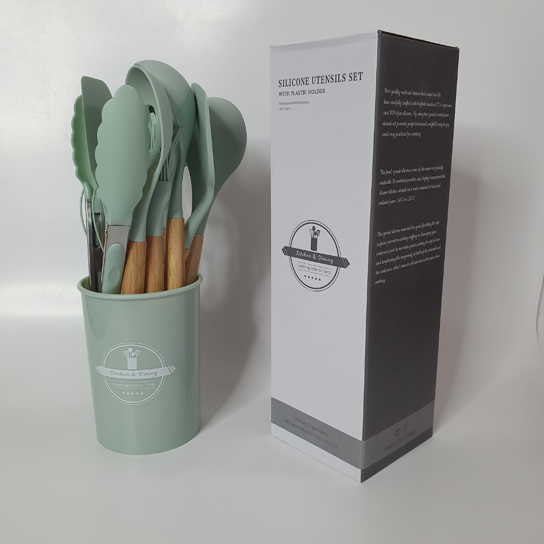Набор кухонных принадлежностей Kitchen Set из 12 предметов (TS-12-Green) Набор кухонных принадлежностей Kitchen Set из 12 предметов (TS-12-Green)