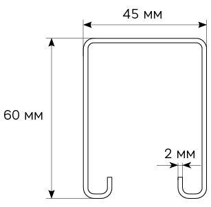 Профіль монтажний Kripter 3D 45x60x2 мм (17456020) - фото 3 Профіль монтажний Kripter 3D 45x60x2 мм (17456020) - фото 3