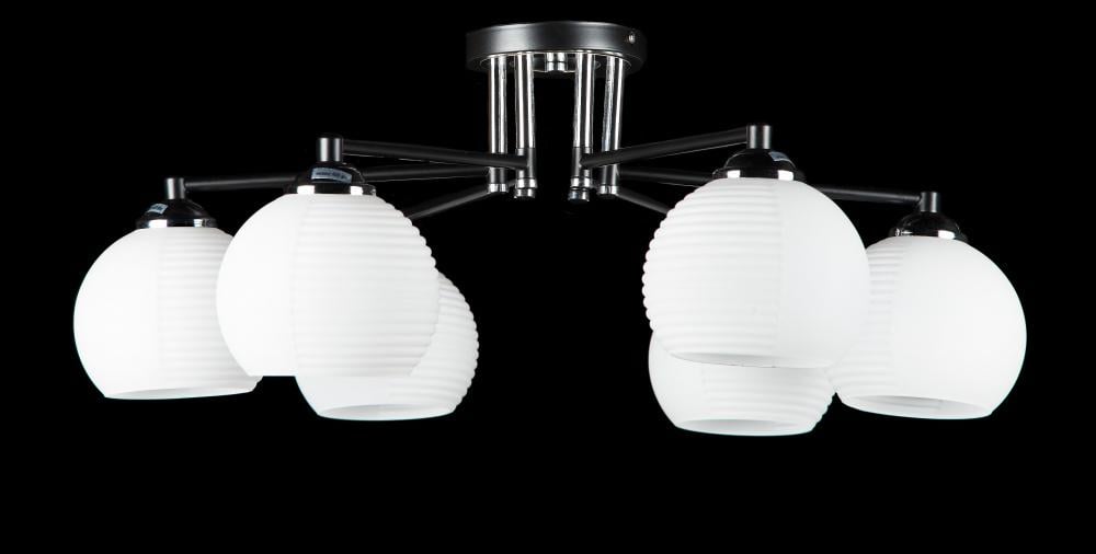 Люстра с плафонами Ray LGH60024/6 BK+CR (IR006548)