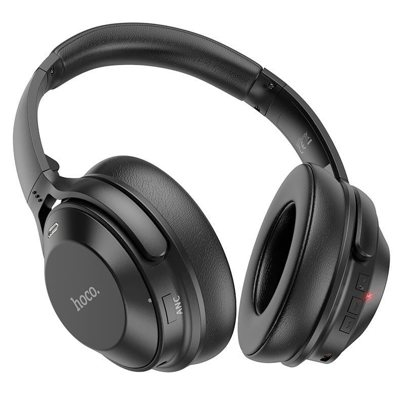 Наушники беспроводные Hoco Sound Active Noise Reduction BT headset W37 BT5.3 AUX 33h Black (574037)
