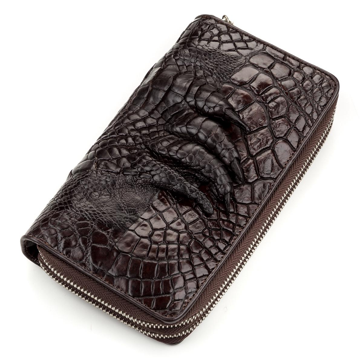 Кошелек-клатч Crocodile leather 18173 кожа Коричневый (22296)