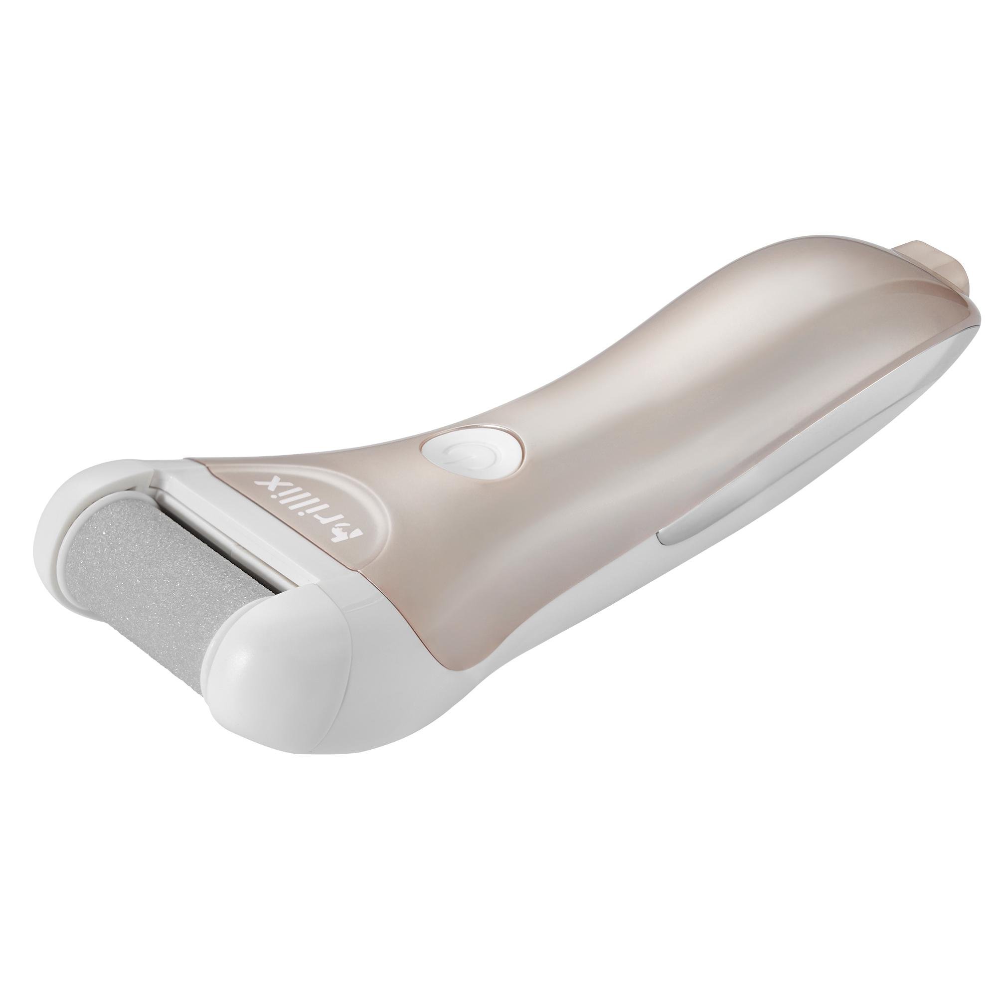 Электрическая роликовая пилочка-пемза для ног и пяток с функцией самоочистки и аккумулятором Золотой (ZCA013-Gold)