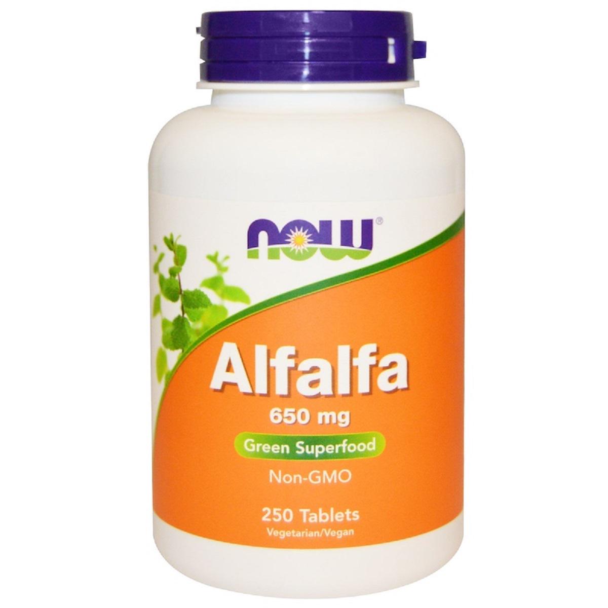 Люцерна Alfalfa 650 мг Now Foods 250 таблеток (NF2620)