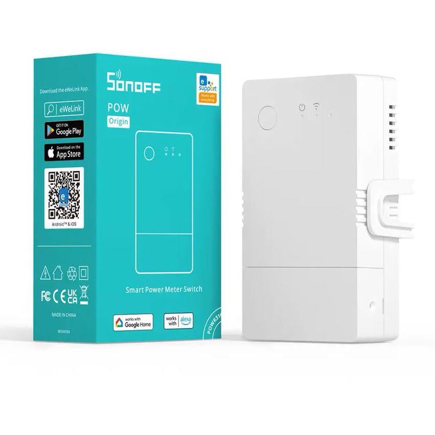 Вимикач дистанційний Sonoff Origin Pow POW R316 WiFi для керування електроживленням та контролю електроенергії