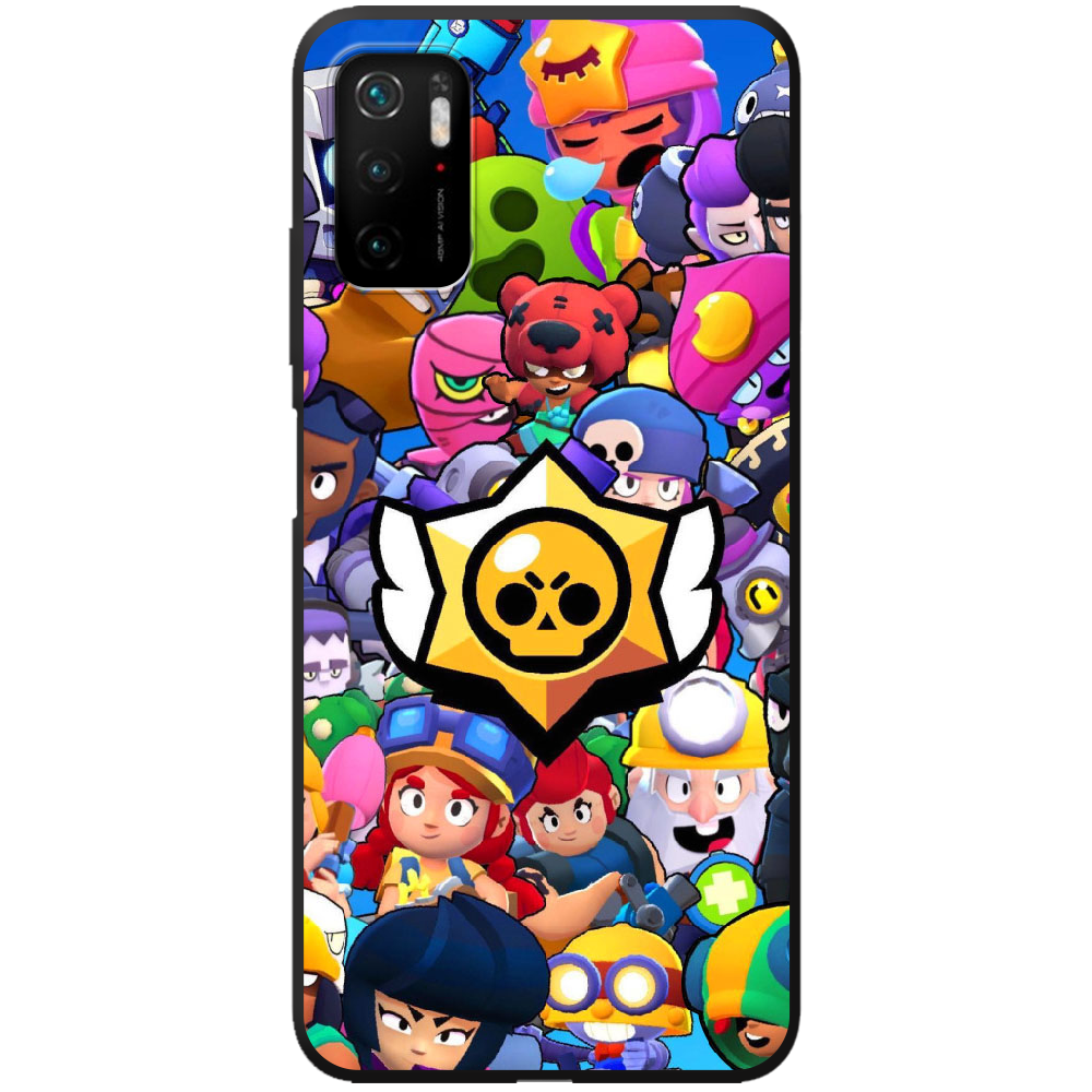 Чохол Boxface Xiaomi Redmi Note 10 5G Brawl Stars Чорний силікон (42639-up2389-44179)