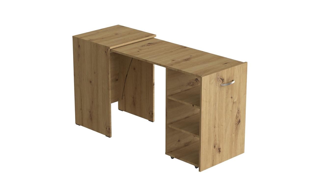 Стіл-тумба трансформер Ferrum-decor Смарт 1/2 ДСП 16 мм 750x1450x600 мм Дуб Артізан (FRD-105079) - фото 1