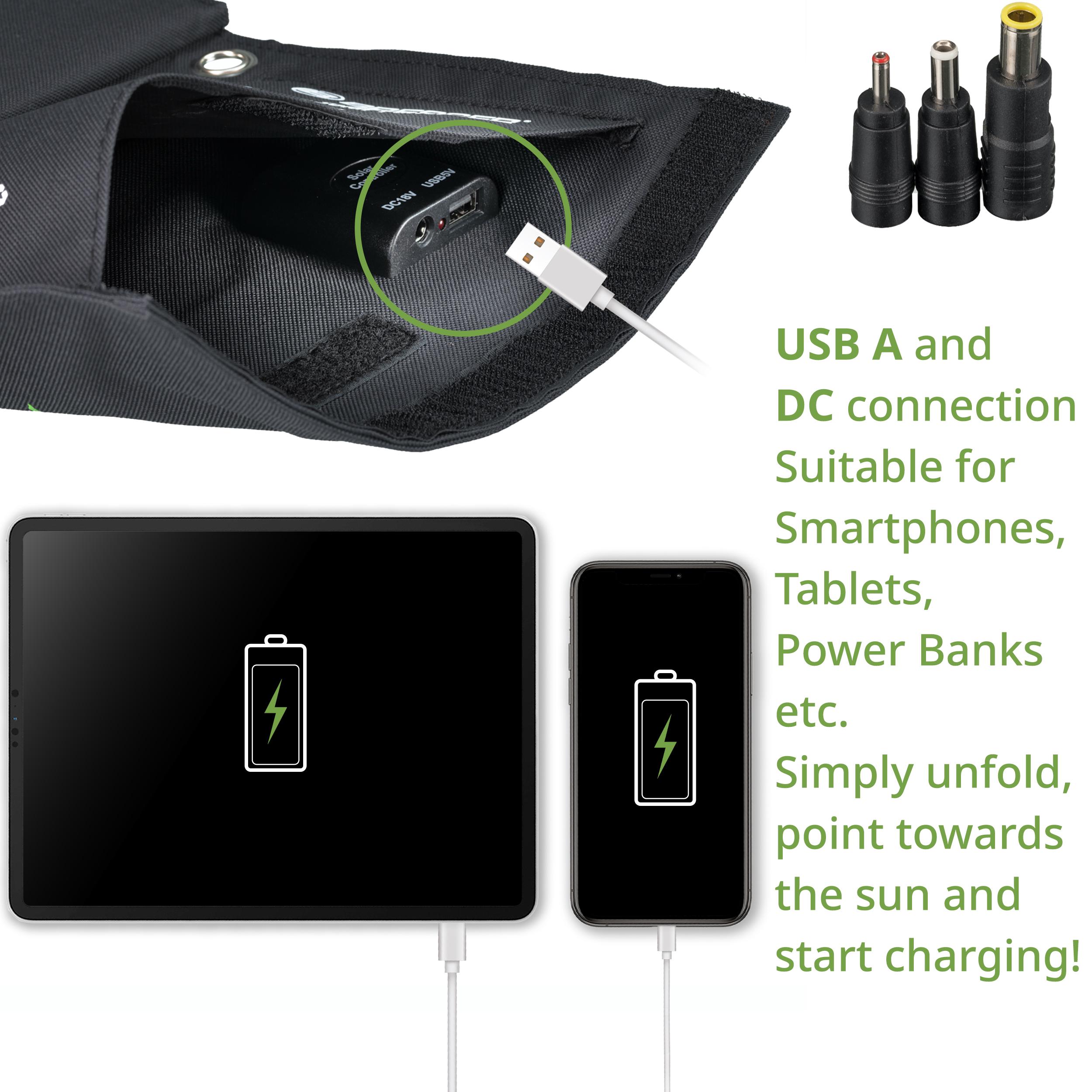 Сонячна панель Bresser Mobile Solar Charger USB DC 21 Вт (3810030) - фото 3