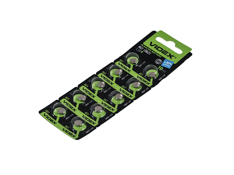 Батарейка часовая Videx AG 1/LR621 BLISTER CARD 10 шт.
