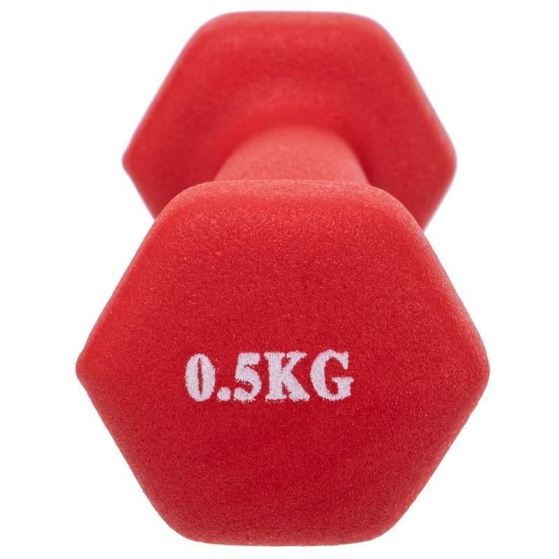 Гантель для фитнеса Zelart SP-Planeta Радуга TA-0001-0_5 1 шт. 0,5 кг Красный (DR004952) - фото 3